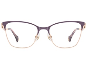 Óculos de Grau Carolina Herrera Dourado Violeta HER0398 BSU-54