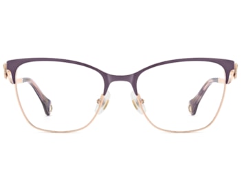 Óculos de Grau Carolina Herrera Dourado Violeta HER0398 BSU-54