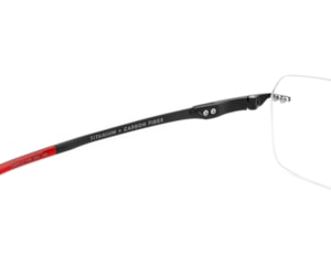 Óculos de Grau Carrera Carduc Preto Fosco Vermelho CA039 003-56