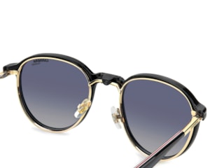 Óculos de Grau Carrera Clip On Dourado Polarizado CA368C OIT-51