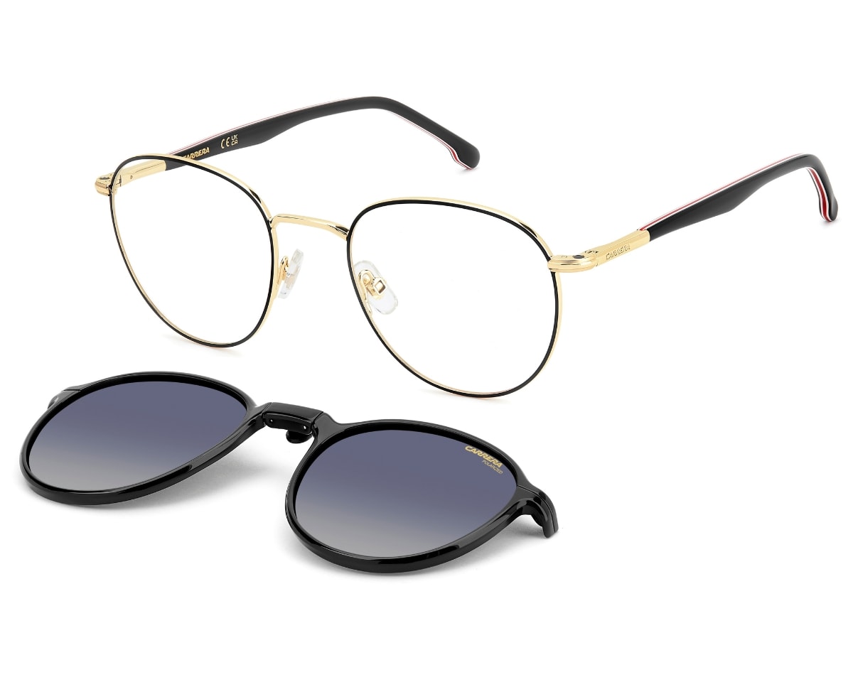 Óculos de Grau Carrera Clip On Dourado Polarizado CA368C OIT-51