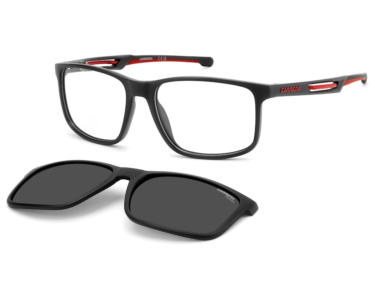 Óculos de Grau Carrera Clip On Preto Polarizado CA8933/C BLX-56