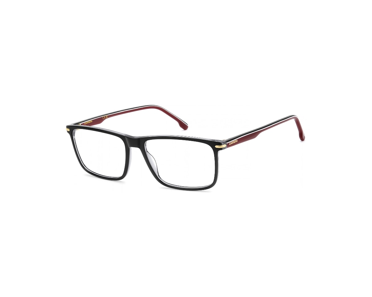 Óculos de Grau Carrera Preto Brilho e Vermelho  CA396 OIT-57