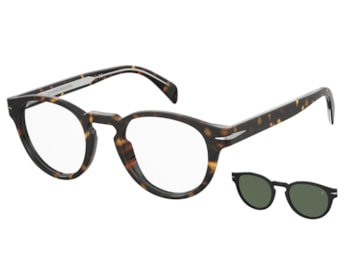 Óculos de Grau David Beckham Clip On Havana Polarized DB7104/CS 086-49