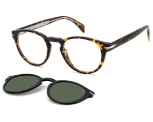 Óculos de Grau David Beckham Clip On Havana Polarized DB7104/CS 086-49
