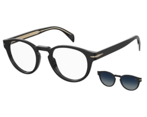 Óculos de Grau David Beckham Clip On Preto Polarized DB7104/CS 807-49
