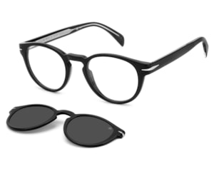  Óculos de Grau David Beckham Clip On Preto Polarized DB7104/CS 80799-49