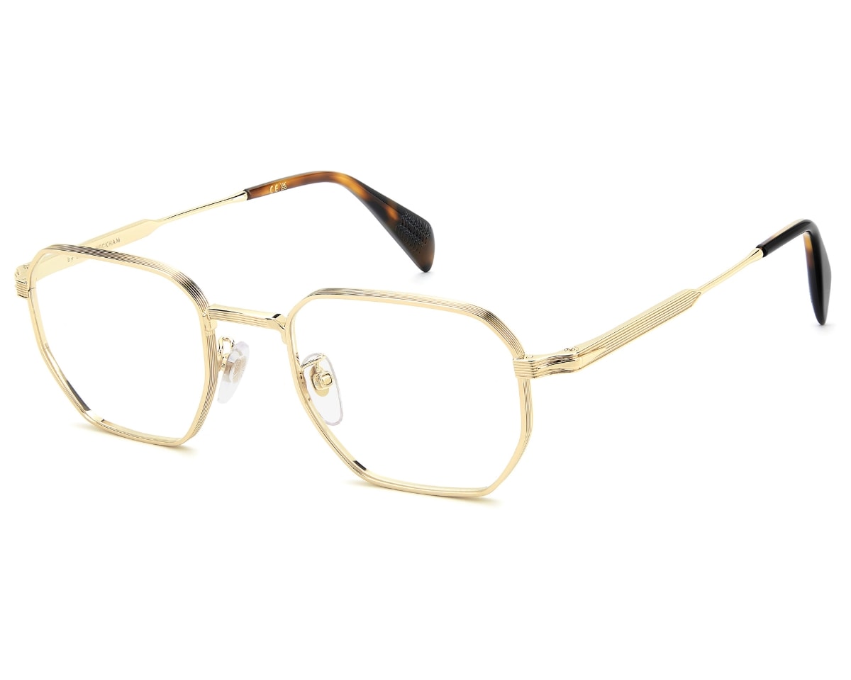 Óculos de Grau David Beckham Dourado DB1242 RHL-50