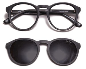 Óculos de Grau Evoke Clip On Round II A11 Matte Black Polarized