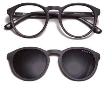 Óculos de Grau Evoke Clip On Round II A11 Matte Black Polarized
