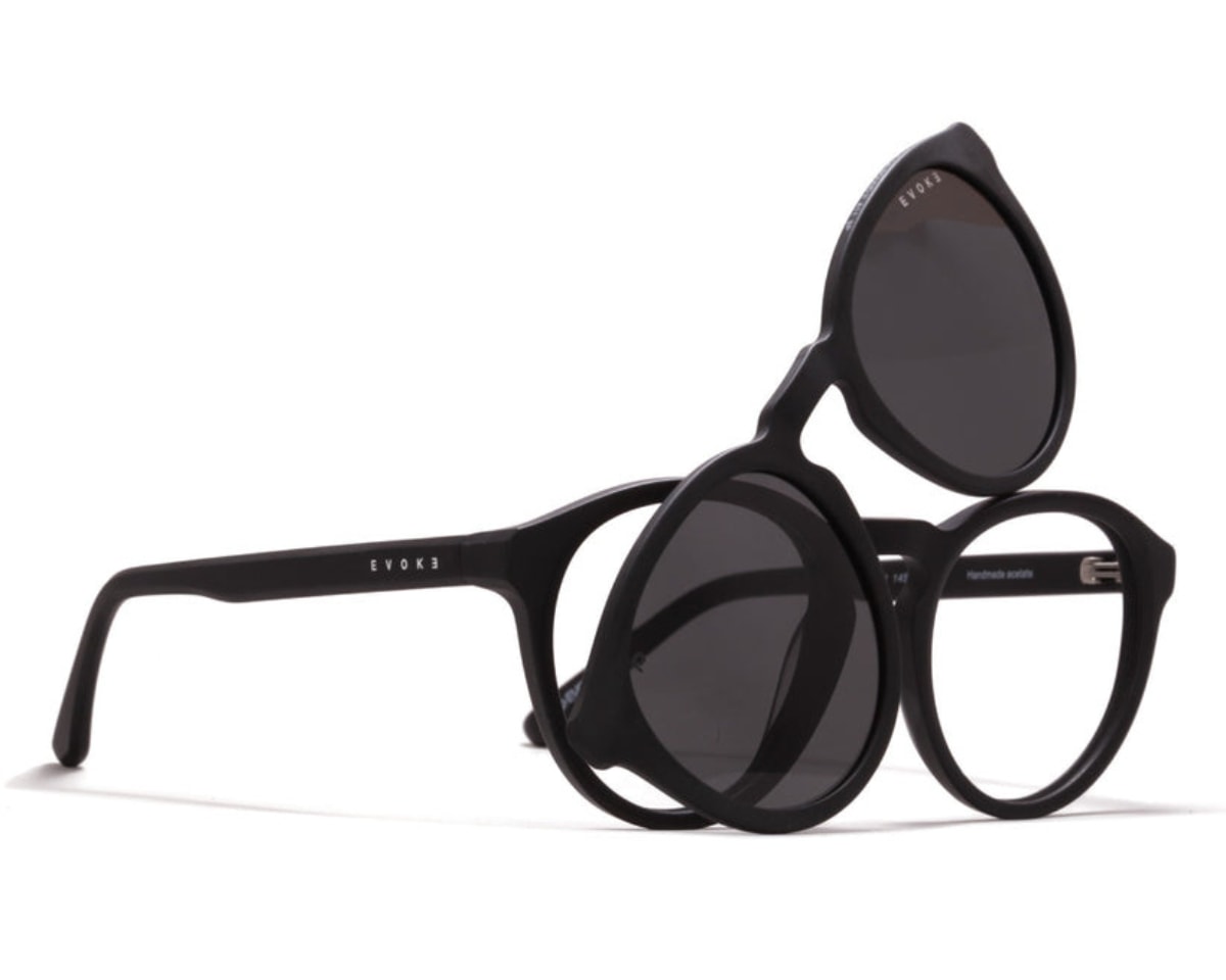 Óculos de Grau Evoke Clip On Round II A11 Matte Black Polarized
