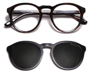 Óculos de Grau Evoke Clip On Round II G21 Havana Polarized