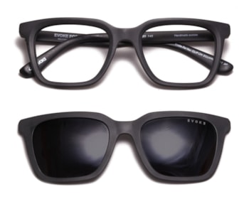 Óculos de Grau Evoke Clip On Square II A11 Matte Black Polarized