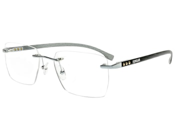 Óculos de Grau F. Sinclair Prata Chumbo FS3034 C4-56