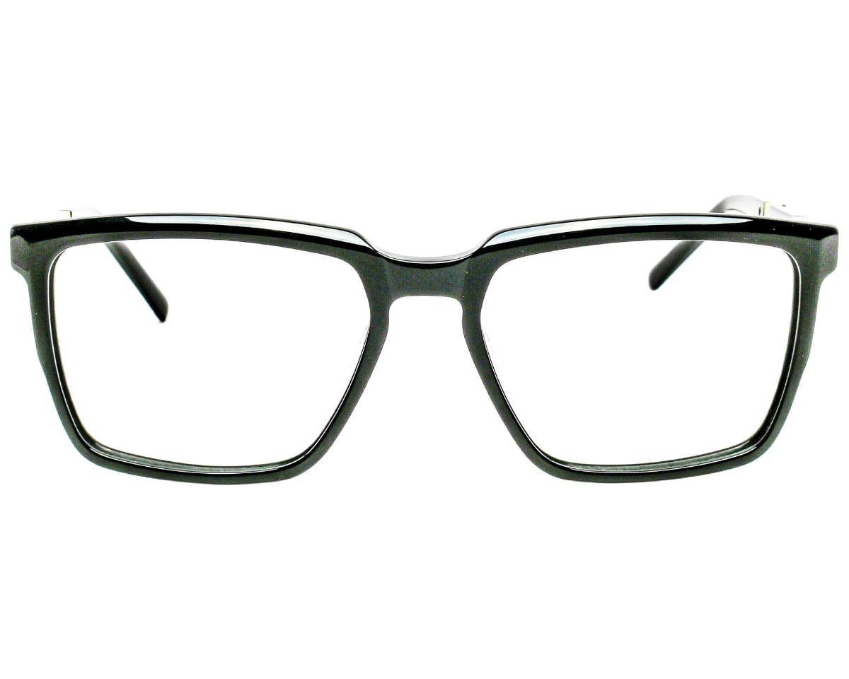 Óculos de Grau F. Sinclair Preto Brilho Dourado MB23014 C1-54