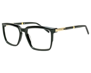 Óculos de Grau F. Sinclair Preto Brilho Dourado MB23014 C1-54