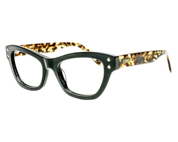 Óculos de Grau F. Sinclair Preto Marrom Tartaruga FS25049 C03-51