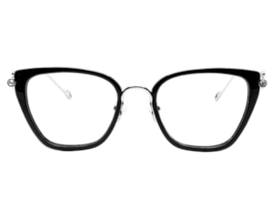 Óculos de Grau F. Sinclair Preto Prata MB1512 C2-50