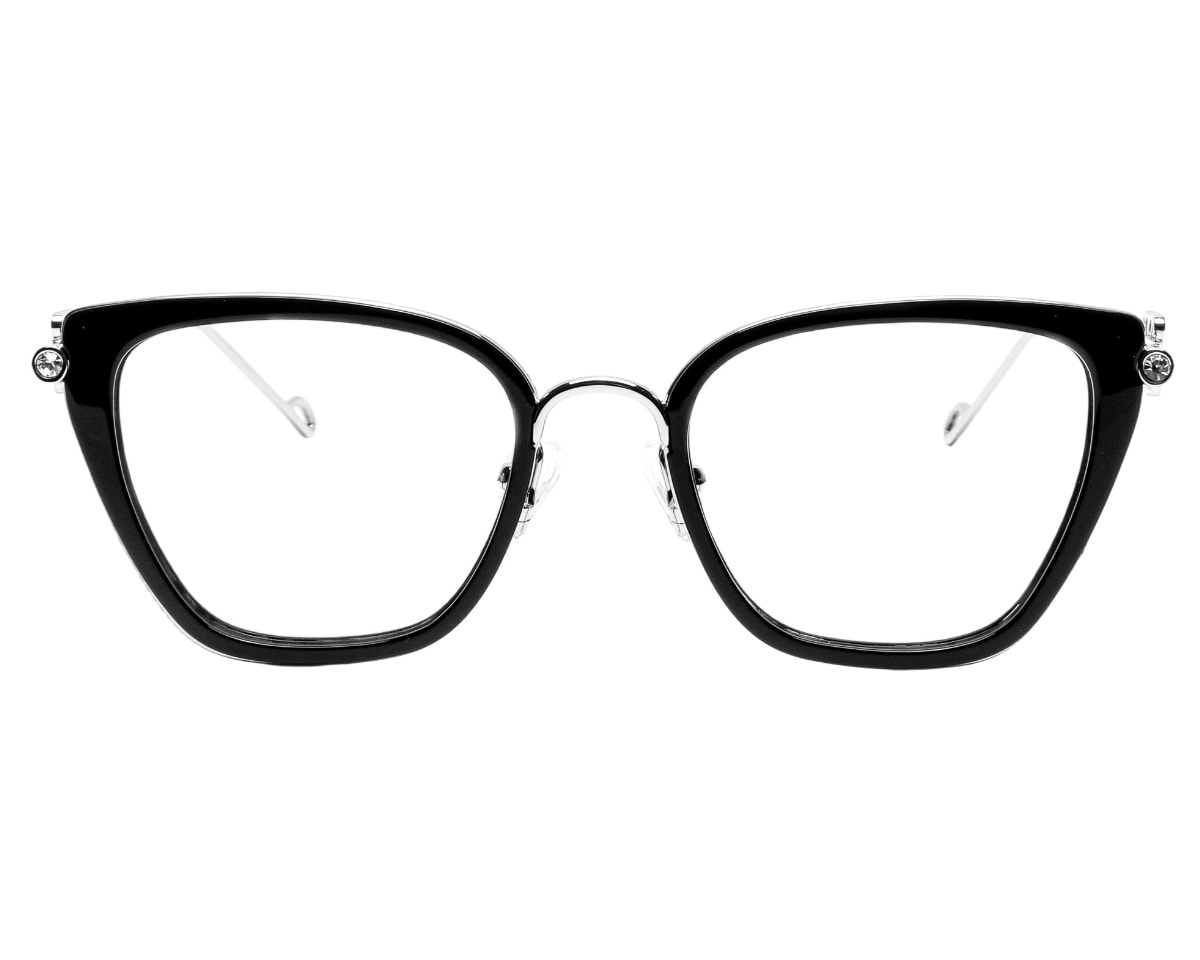 Óculos de Grau F. Sinclair Preto Prata MB1512 C2-50