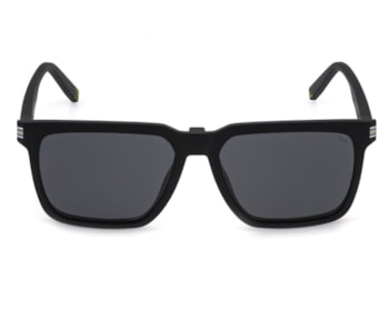 Óculos de Grau Fila Clip On Preto Fosco Polarizado UFID08 U28Z-56