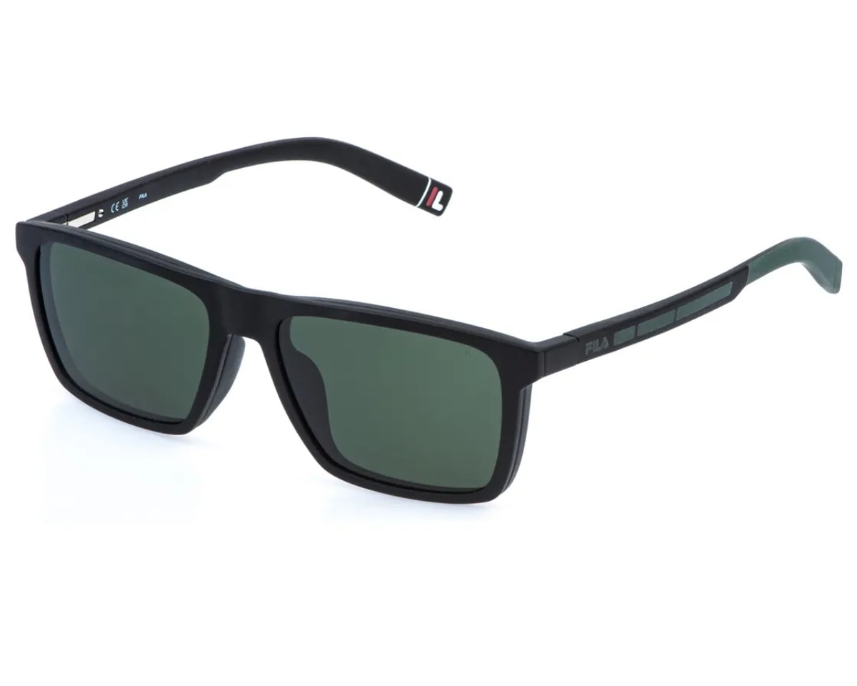 Óculos de Grau Fila Clip On Rubber Mania Preto Fosco Polarizado UFIA89 U28P-55