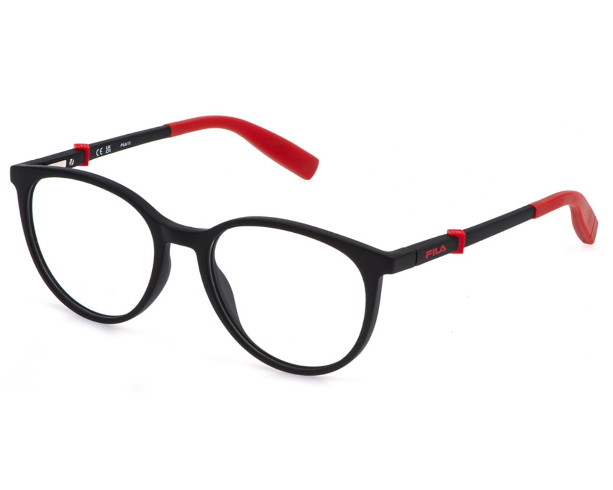 Óculos de Grau Fila Petite Preto Fosco Vermelho VFID44L 0U28-50