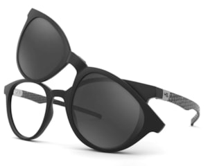 Óculos de Grau HB Clip On Switch 0253 Matte Black Polarizado 