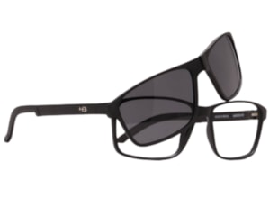 Óculos de Grau HB Clip On Switch 0538 Matte Print Carbon Fiber Gray/Night Driv Polarized