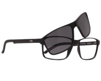 Óculos de Grau HB Clip On Switch 0538 Matte Print Carbon Fiber Gray/Night Driv Polarized