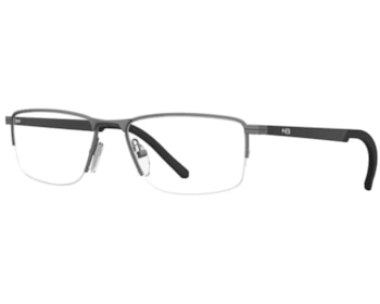 Óculos de Grau HB Duotech 0577 Matte Chrome Matte Black Demo