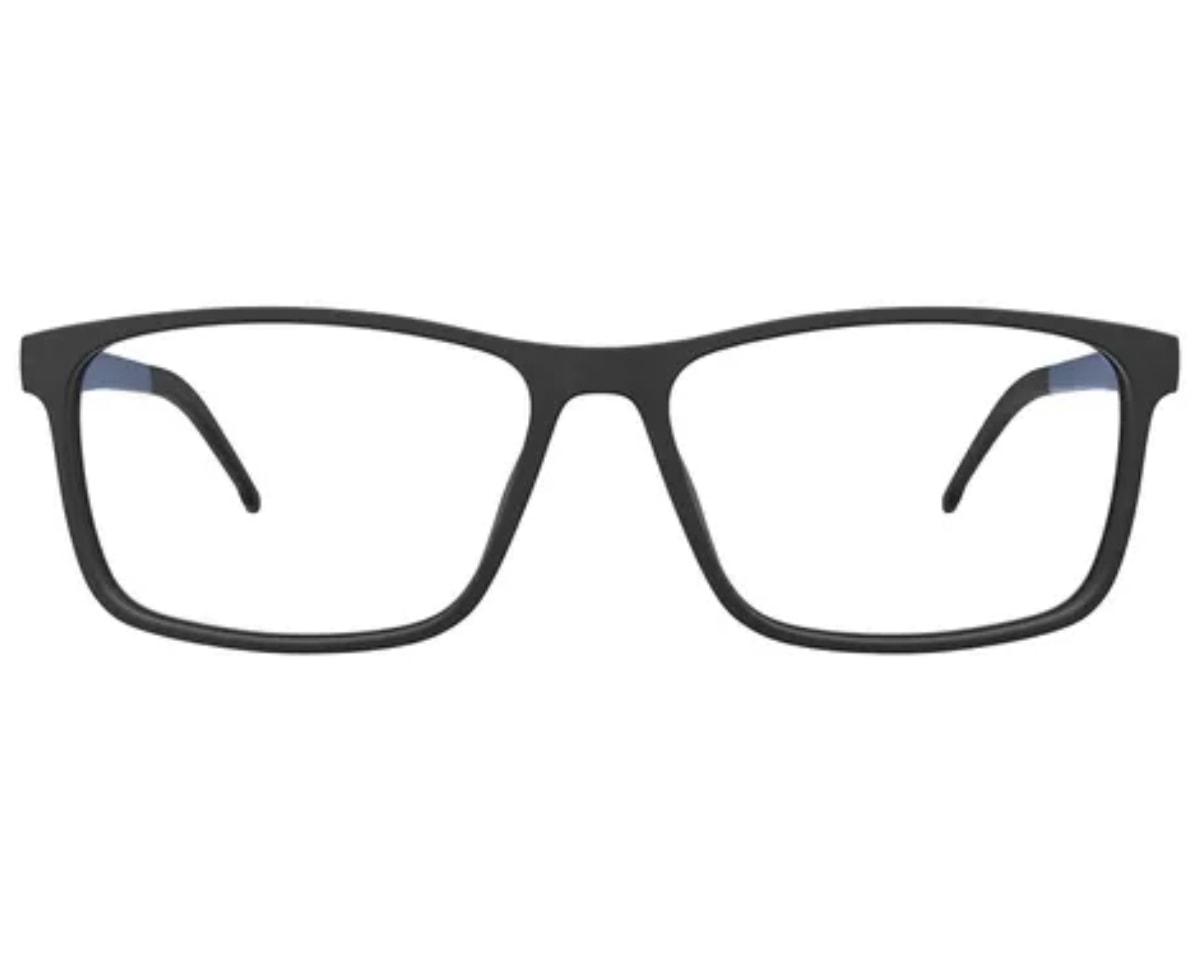 Óculos de Grau HB Polytech 0279 Matte Black Blue Print Carbon Fiber Demo