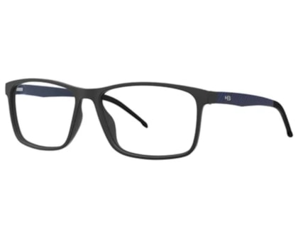Óculos de Grau HB Polytech 0279 Matte Black Blue Print Carbon Fiber Demo