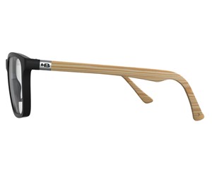 Óculos de Grau HB Polytech 0367 Matte Black/Wood Demo