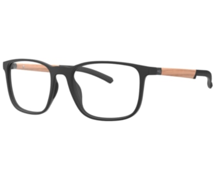 Óculos de Grau HB Polytech 3 0529 Matte Black Wood Demo