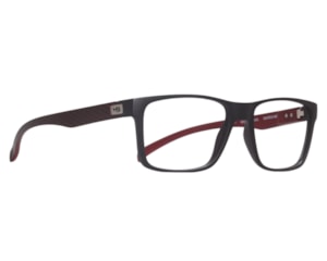 Óculos de Grau HB Polytech 93108 Matte Black Red Print Carbon Fiber Demo