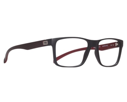 Óculos de Grau HB Polytech 93108 Matte Black Red Print Carbon Fiber Demo