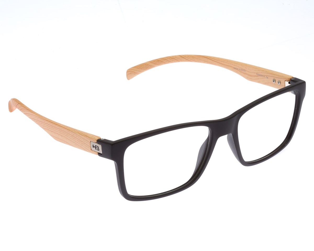 Óculos de Grau HB Polytech 93108 Matte Black Wood Demo