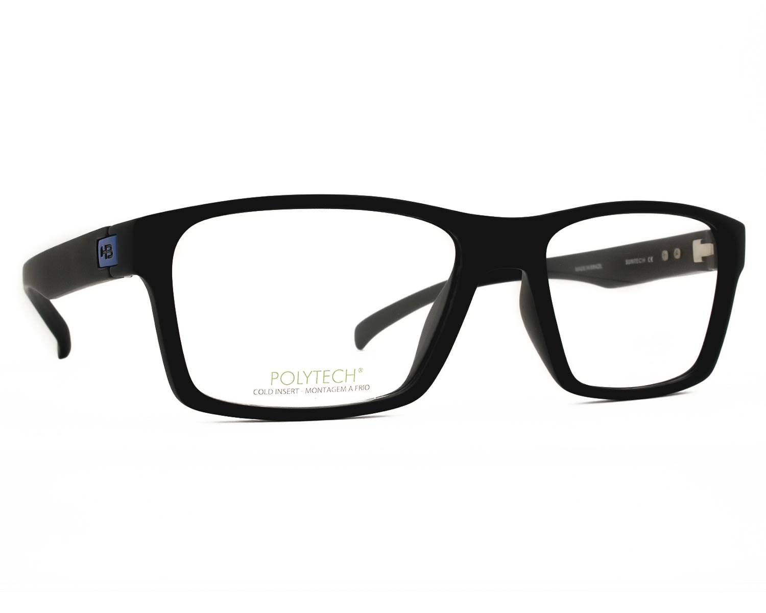 Óculos de Grau HB Polytech Matte Black D. Light Blue - Officina 7
