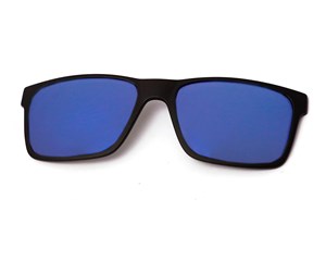 Óculos de Grau HB Switch Clip On Matte Black Espelhado Azul