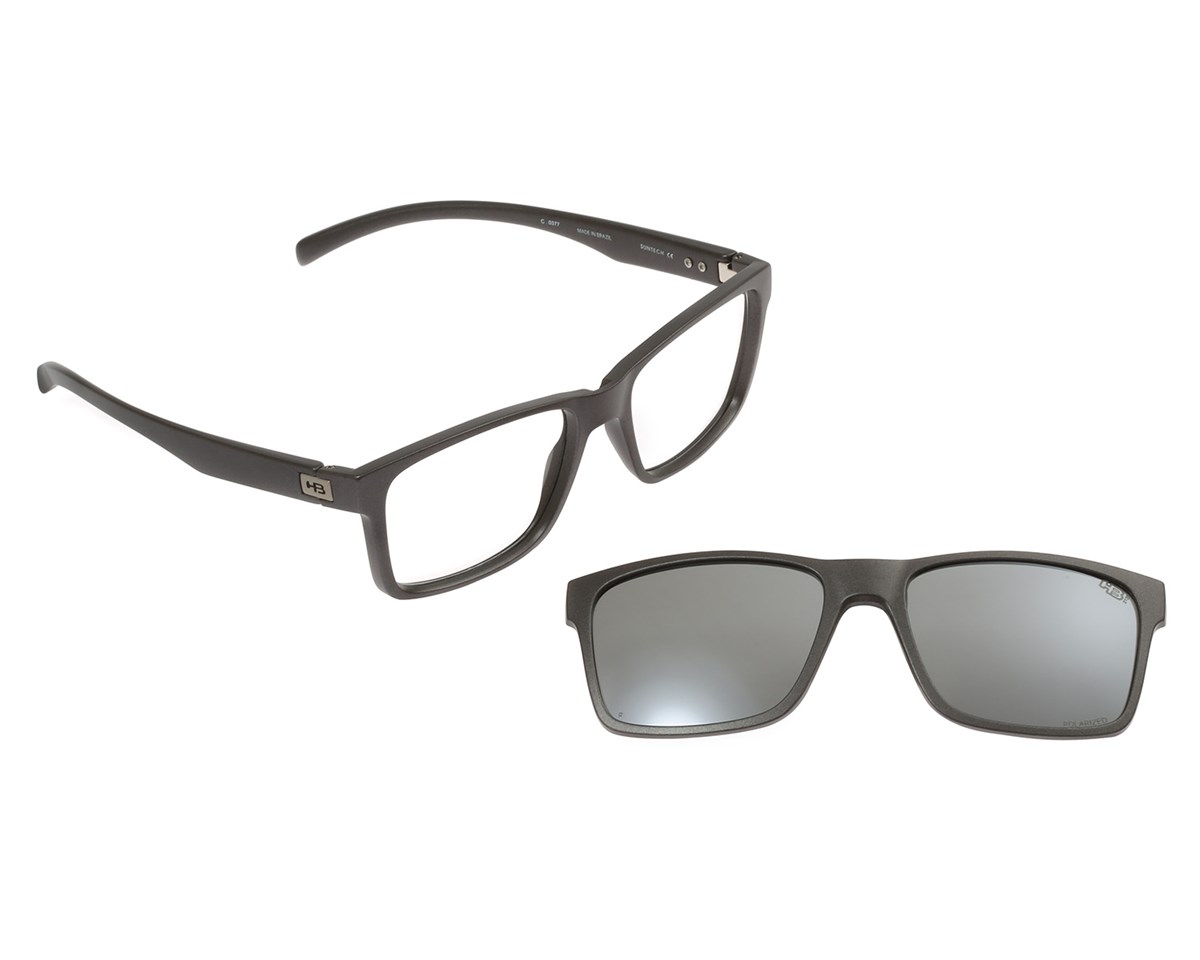 Óculos de Grau HB Switch Clip On New Graphite Polarized