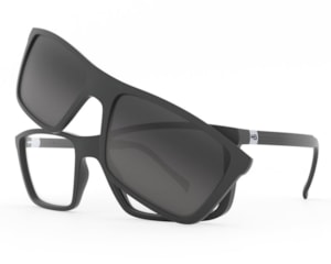 Óculos de Grau HB Switch Clip On Print Dots Graphite Polarized Gray