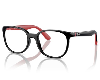 Óculos de Grau Infantil Ray Ban Black On Red RY1631 3928-45