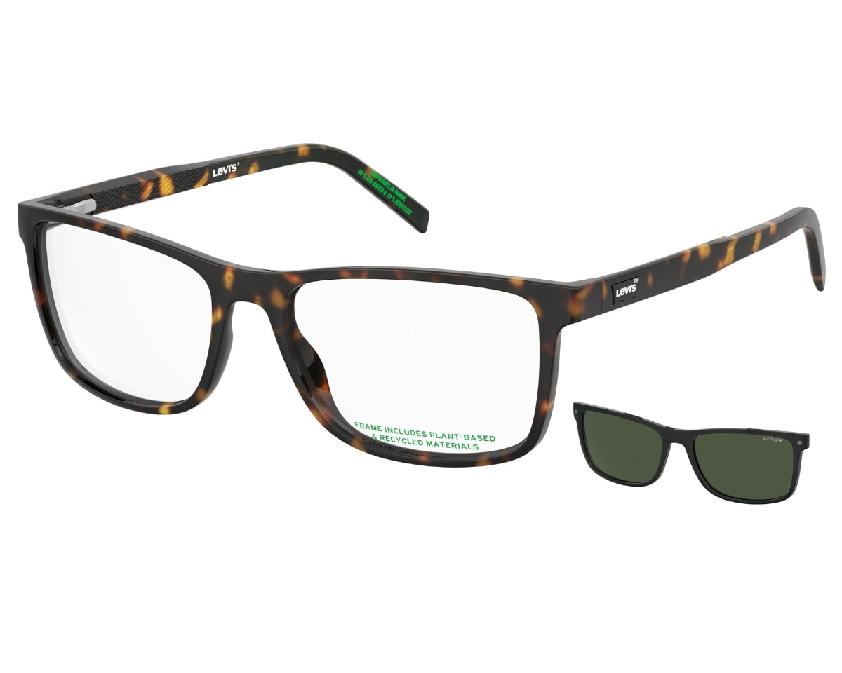 Óculos de Grau Levis Clip On Havana Polarizado LV5090C 086-56