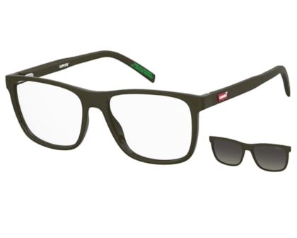 Óculos de Grau Levis Clip On Verde Fosco Polarizado LV5084C 1ED-54