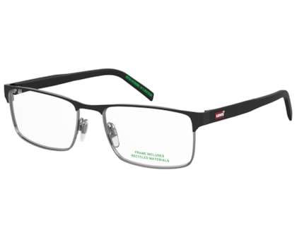 Óculos de Grau Levis Intemporal Preto Fosco LV5092 TI7-56