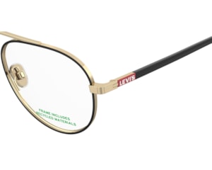 Óculos de Grau Levis Sazonal Dourado Preto LV1099 RHL-53
