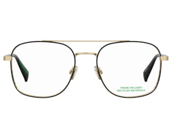 Óculos de Grau Levis Seasonal Dourado Preto LV1108 RHL-54