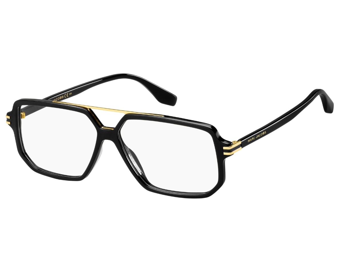 Óculos de Grau Marc Jacobs Preto Brilho MARC417 807-58