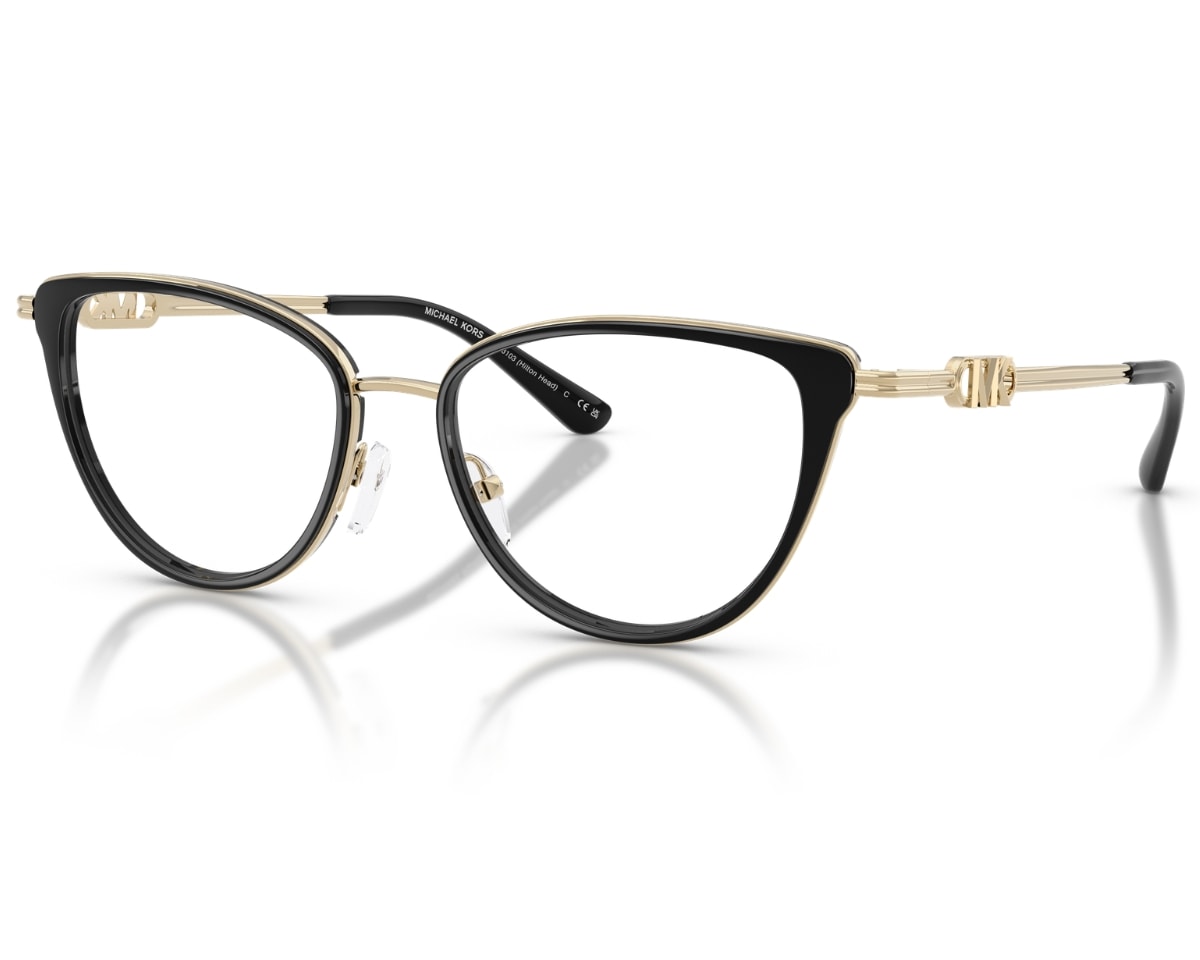 Óculos de Grau Michael Kors Hilton Head Preto MK3103 3005-53