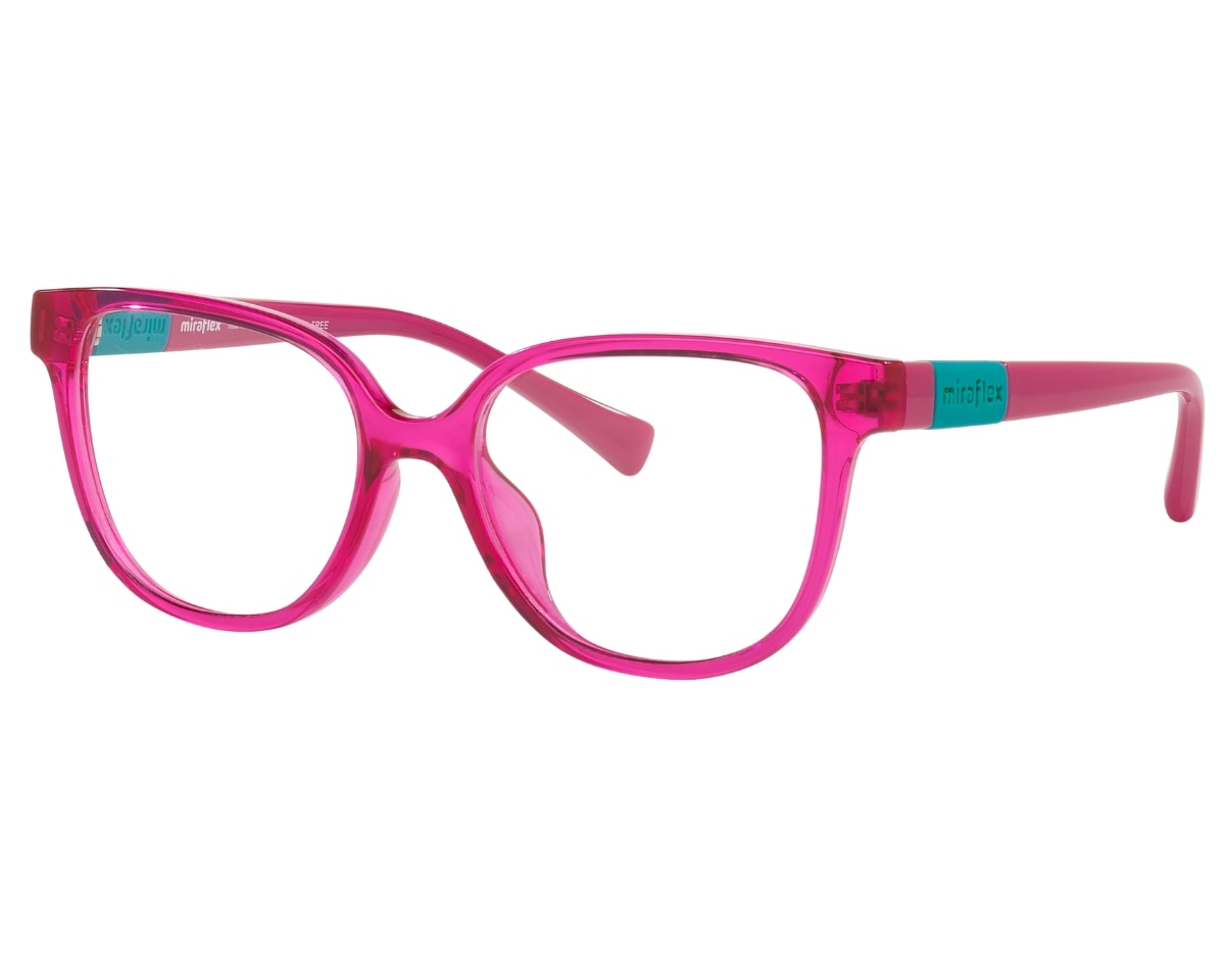 Óculos de Grau Miraflex Infantil Lifestyle Rosa Translúcido MF4023 N178-50